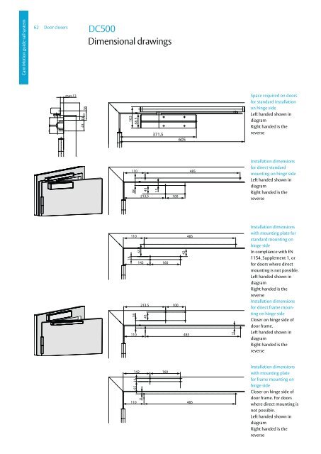 Door closers Technical information - ASSA ABLOY