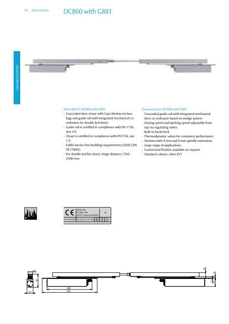 Door closers Technical information - ASSA ABLOY