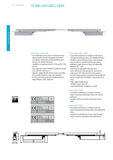 Door closers Technical information - ASSA ABLOY