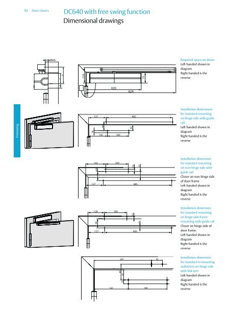 Door closers Technical information - ASSA ABLOY