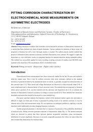 pitting corrosion characterization by electrochemical noise ...