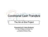 Conditional Cash Transfers: The Ain el-Sira Project