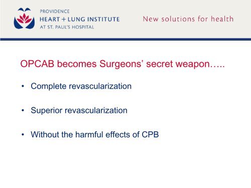 Off-pump versus conventional coronary artery ... - RM Solutions