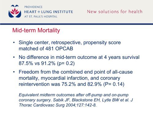 Off-pump versus conventional coronary artery ... - RM Solutions