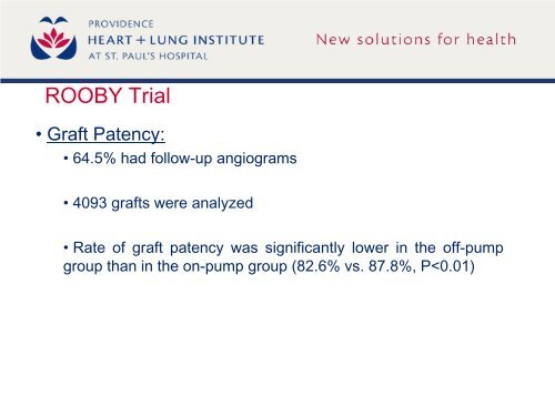 Off-pump versus conventional coronary artery ... - RM Solutions