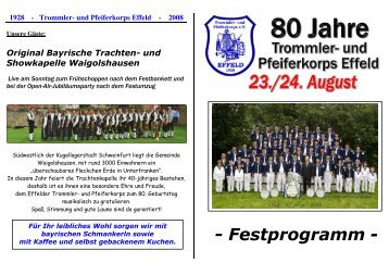 1928 - Trommler- und Pfeiferkorps  Effeld - tk-effeld.de