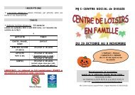 MJC-CENTRE SOCIAL de DIEUZE DU 29 OCTOBRE AU 9 ...