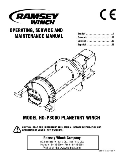 HD-P8000 CE.qxp - Ramsey Winch