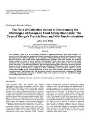 The Case of Kenya's French Bean - International Research Journals
