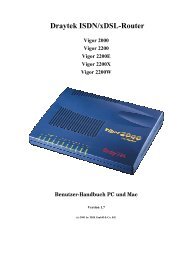 Draytek ISDN/xDSL-Router Vigor 2000 Vigor 2200 Vigor 2200E - TKR