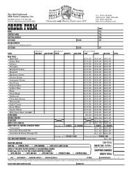 Order fOrm - The Old Fashioned Milk Paint Company