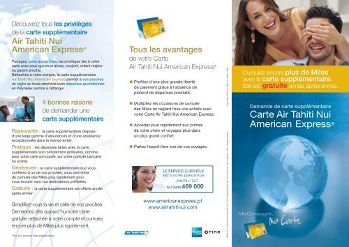 Carte Air Tahiti Nui American Expressa