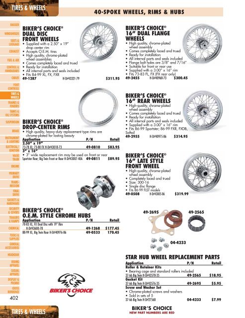 Tires & Wheels - Harley-DavidsonÂ® Parts and Accessories