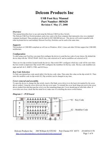 Key Code Manual - Delcom Products Inc.