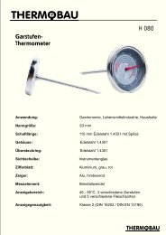 Garstufen- Thermometer - Thermobau Wirthwein