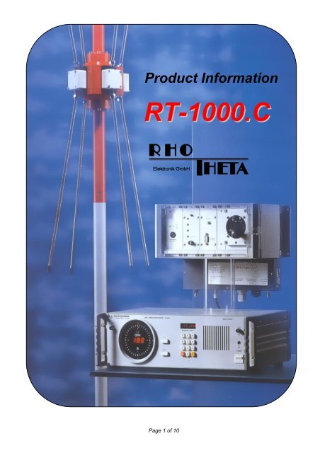 RT-1000 Product Info