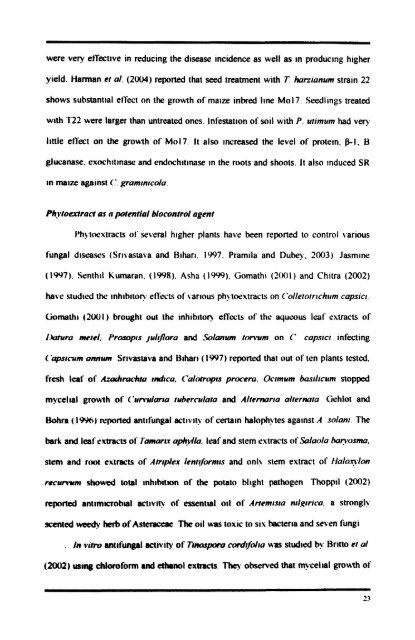 SYNERGISTIC EFFECTS OF MICROBIAL ANTAGONISTS AND ...