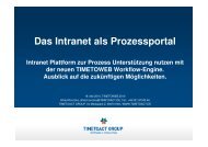 Das Intranet als Prozessportal - Timetoact