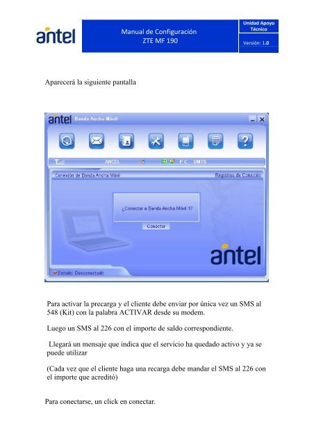 ConfiguraciÃ³n Modem ZTE MF190 para BAM Prepago - Antel