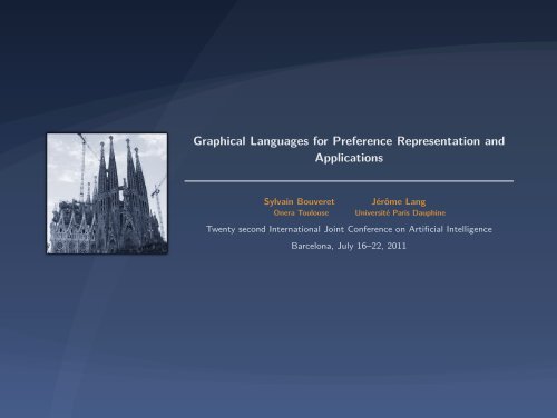 Graphical Languages for Preference ... - Sylvain Bouveret