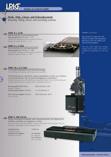 Die Produkte / The Products - LPKF Motion & Control GmbH