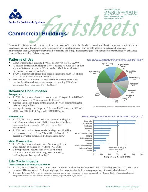 Commercial Buildings - Center for Sustainable Systems - University ...
