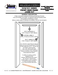 Sliding Door Installation Instructions 100sd Series Johnson Hardware
