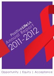 Annual Report - People Living with HIV/AIDS South Australia