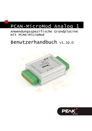 PCAN-MicroMod Analog 1 - Benutzerhandbuch - PEAK-System