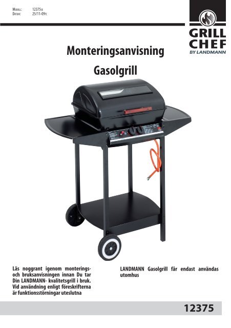 Monteringsanvisning Gasolgrill - Landmann