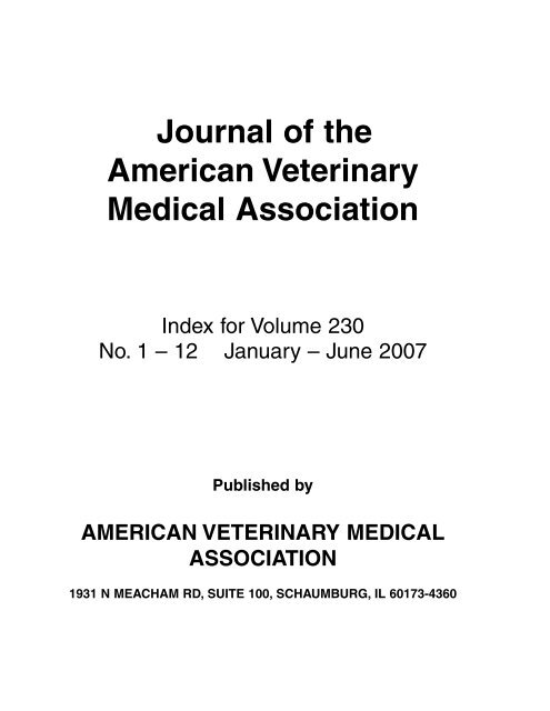 to Names - American Veterinary Medical Association