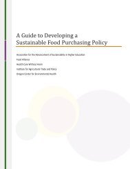 A Guide to Developing a Sustainable Food Purchasing Policy