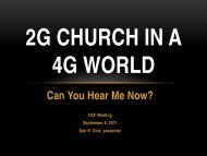 2G Church in a 4G World - Wisconsin Conference United Methodist ...