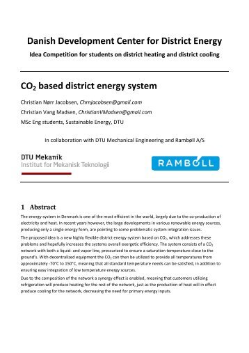 Danish Development Center for District Energy CO2 based district ...