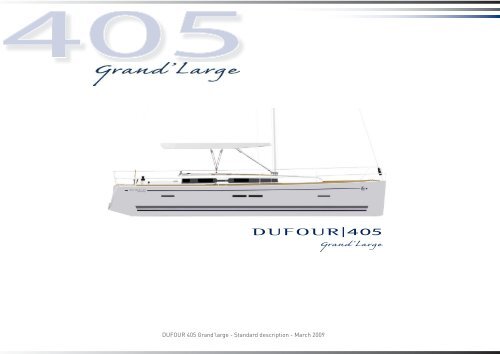 DUFOUR 405 Grand'large - Standard description - March 2009