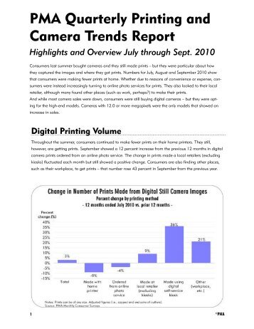 PMA Quarterly Printing and Camera Trends Report