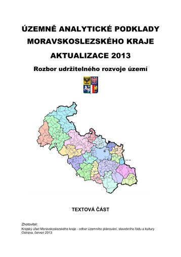 Rozbor udrÅ¾itelnÃ©ho rozvoje ÃºzemÃ­ - text (formÃ¡t ... - VeÅejnÃ¡ sprÃ¡va