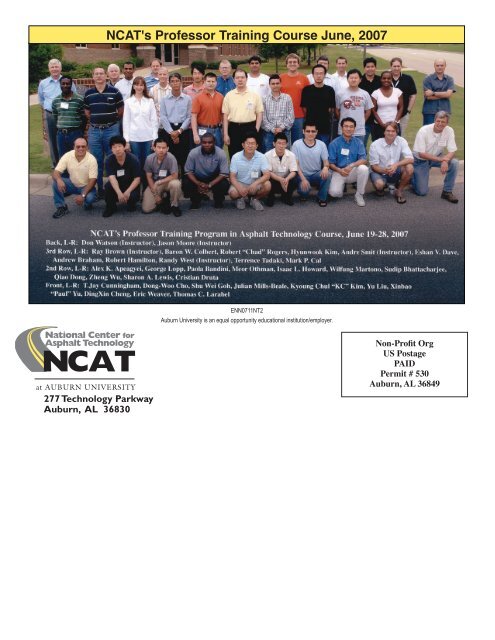 ncat completes hma field compactability study - Samuel Ginn ...