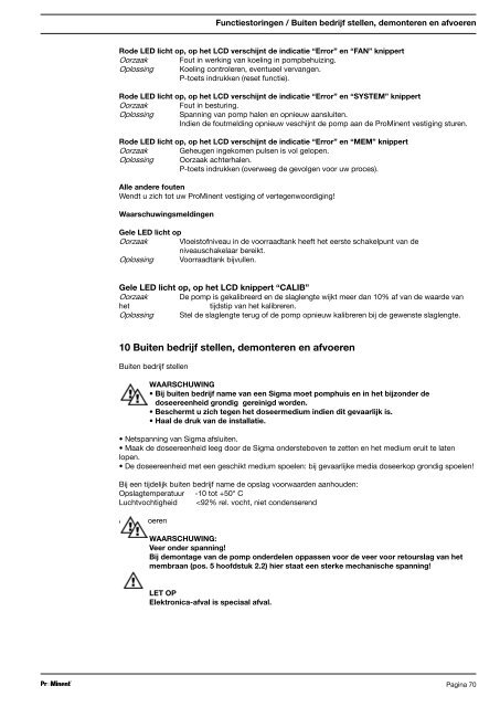 Bedieningsvoorschrift - ProMinent