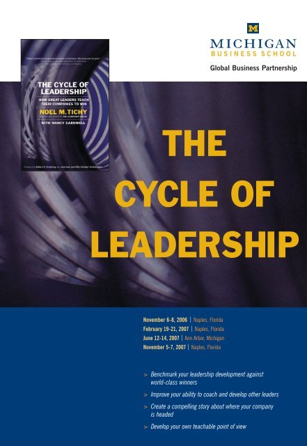THE CYCLE OF LEADERSHIP - Noel Tichy
