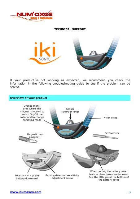 IKI Sonic technical support - Num'Axes