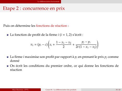 La diffÃ©renciation des produits - (SES) de Telecom ParisTech