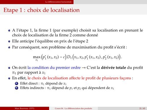 La diffÃ©renciation des produits - (SES) de Telecom ParisTech