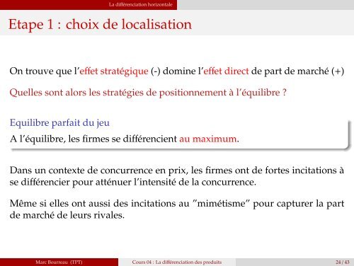 La diffÃ©renciation des produits - (SES) de Telecom ParisTech