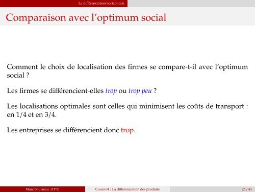 La diffÃ©renciation des produits - (SES) de Telecom ParisTech