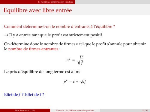 La diffÃ©renciation des produits - (SES) de Telecom ParisTech