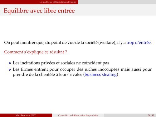 La diffÃ©renciation des produits - (SES) de Telecom ParisTech