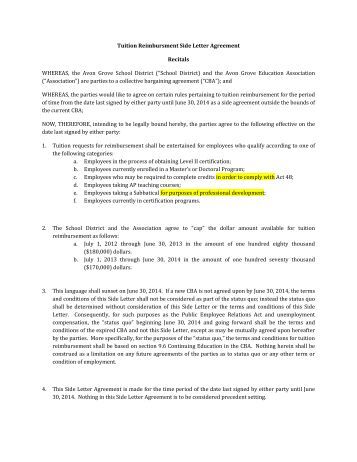 realignment side letter agreement this agreement dpa realignment side letter agreement this agreement dpa