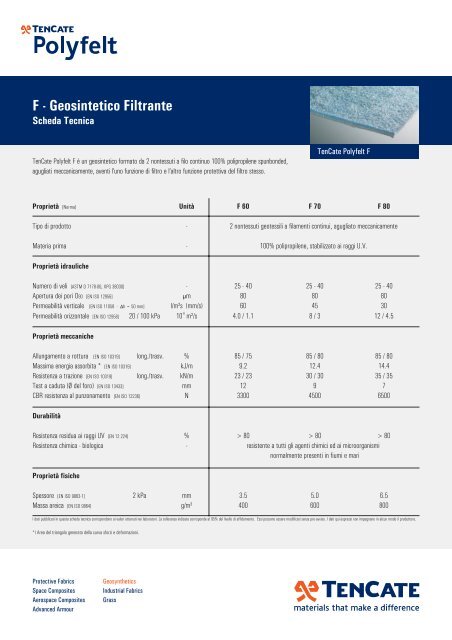 F - Geosintetico Filtrante - TenCate