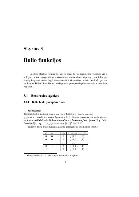 Skyrius 3 Bulio funkcijos - techmat.vgtu.lt